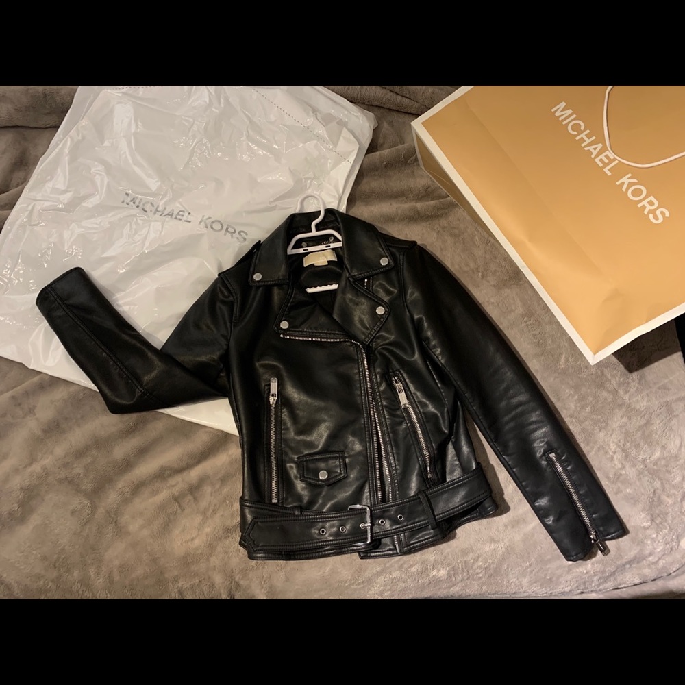 Michael Kors Leather Jacket - Picture 2 of 10
